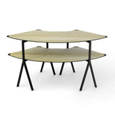Rosseto Modulite™ 2-Level Quarter Round Tables System Black Frame Kit